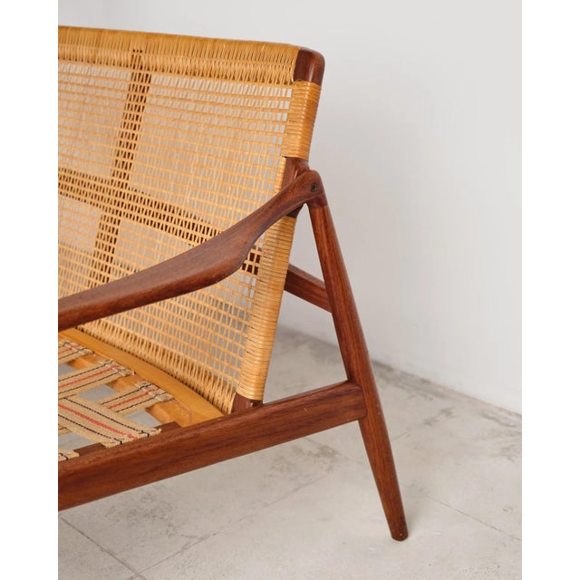 Teak Sofa with Cane Webbing, 400 Series by Hartmut Lohmeyer for Wilkhahn, Germany, 1960s For Sale - Image 11 of 18