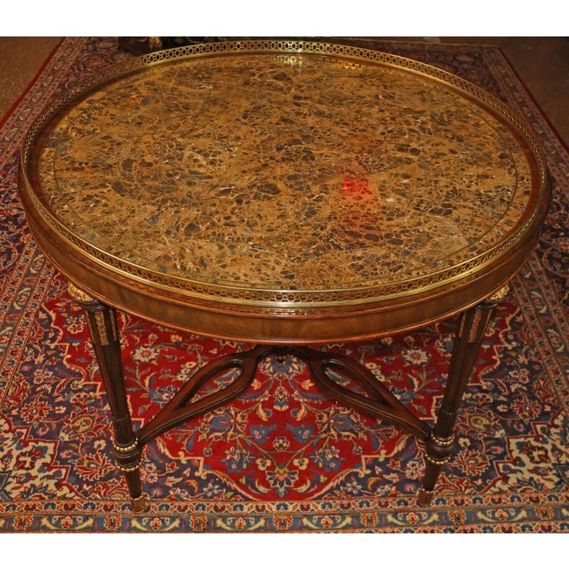 Maitland Smith French Louis XV Style Tessellated Marble Center Table For Sale In New York - Image 6 of 11