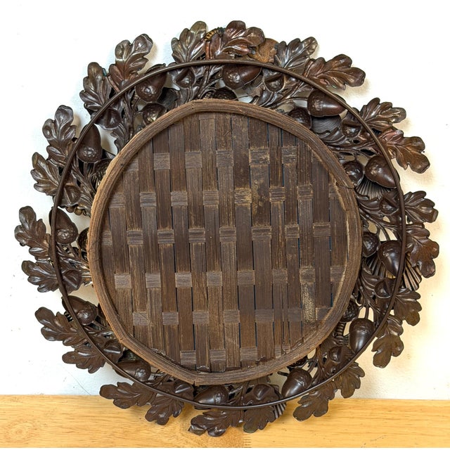 Metal Victorian Brass Coral & Sea Life Circular Mirror, England, Late 19th Century For Sale - Image 7 of 13