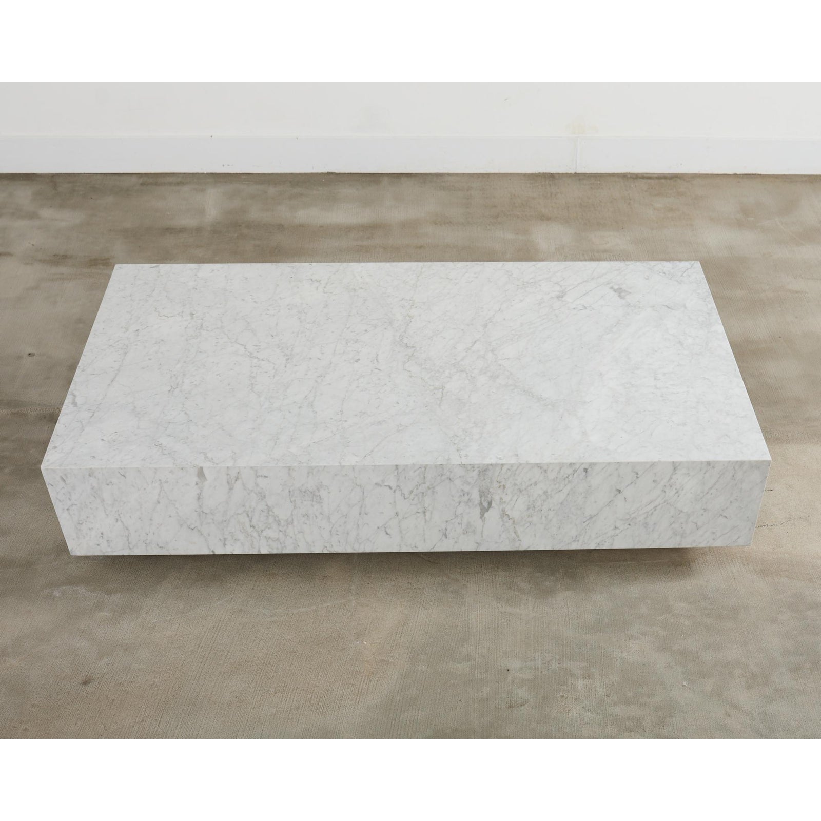 Timothy Oulton Monumental Floating Carrara Marble Cocktail Table