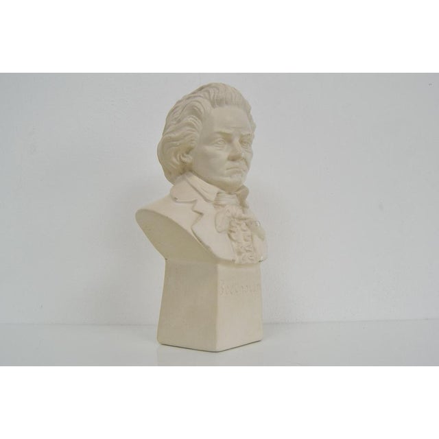 Plaster Bust of Ludwig van Beethoven, 1950s For Sale - Image 3 of 14