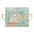 Vintage Patinated Copper Lattice Tray For Sale