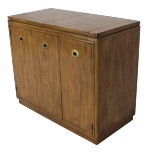1970s Mid-Century Modern Flip Top Fruitwood Server