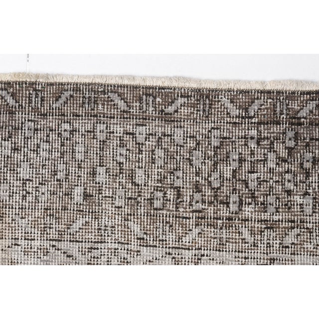 Textile Vintage Light Grey Oushak Rug For Sale - Image 7 of 10