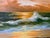 1980’s Vintage Sunset Ocean Landscape Oil on Canvas Painting – Unsigned For Sale - Image 4 of 11