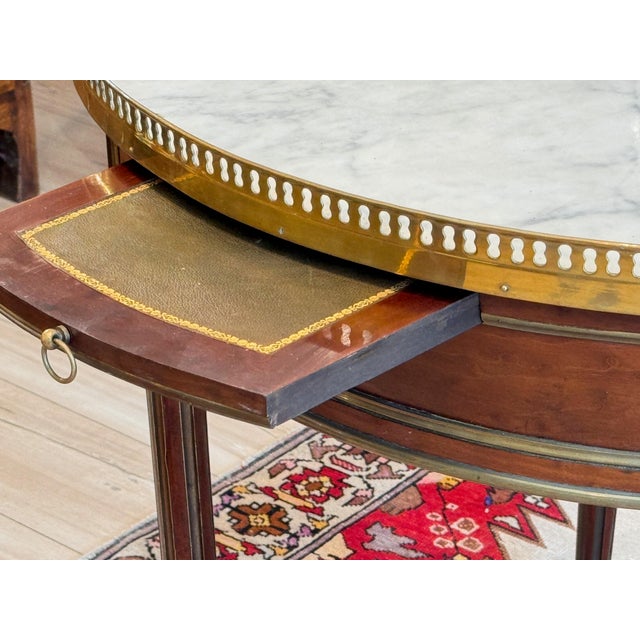 Brown Late 19th Century French Louis XVI Style Bouillotte Table For Sale - Image 8 of 12