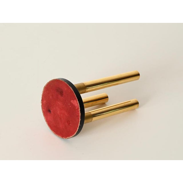 Mid-Century Italian Brass Flower Holder with Blued Steel Base, 1970s For Sale - Image 12 of 13