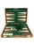 Vintage Mid-Century Green and Brown Striped Backgammon Game Set in Travel Case For Sale - Image 6 of 17