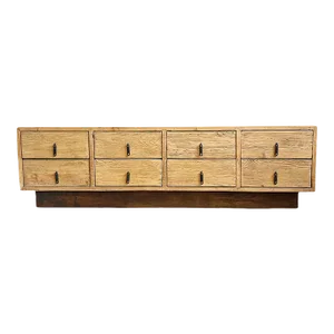 Mid 20th Century Low Vintage Pine & Iron Dresser Bench
