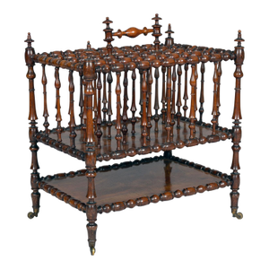 Mid 19th Century Early Victorian Mahogany Canterbury