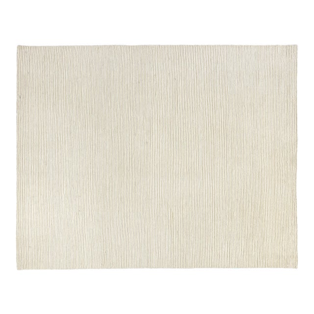 Exquisite Rugs Hamilton Hand Knotted Wool White & Ivory - 8'x10' For Sale