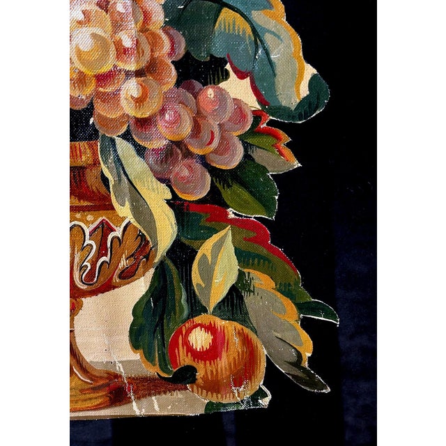 Painting Cutout Oil on Canvas Framed With Faux-Bamboo Wood -02 For Sale - Image 9 of 12