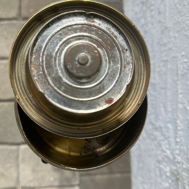 Vintage French Wrought Iron Standing Ashtray & Magazine Rack, 1940s, Loire Valley For Sale - Image 4 of 6