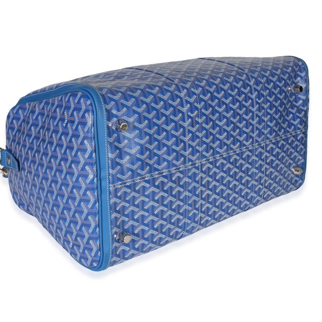 Blue Goyardine Canvas Croisière Boston 50 For Sale In New York - Image 6 of 8