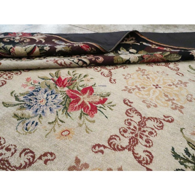 Galerie Shabab Collection Early 20th Century European Needlepoint Flatweave Rug For Sale - Image 10 of 10