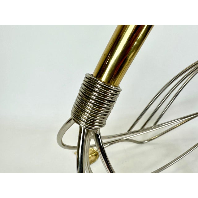 Regency Swan Chrome and Brass Magazine Rack, 1970s For Sale - Image 12 of 13
