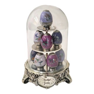 House of Faberge Amethyst Garden Mini Eggs Display Dome Ltd. Edition Cp02364 For Sale