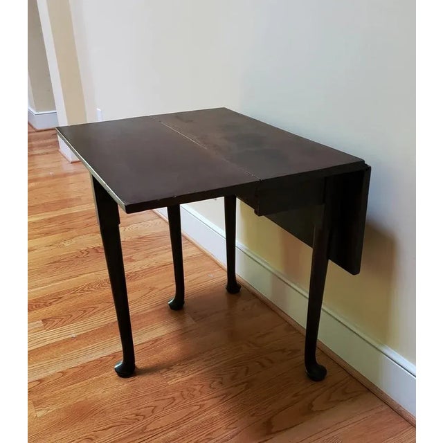 Mid 18th Century 18th C English Queen Anne Mahogany Drop Leaf Breakfast or Side Table For Sale - Image 5 of 9