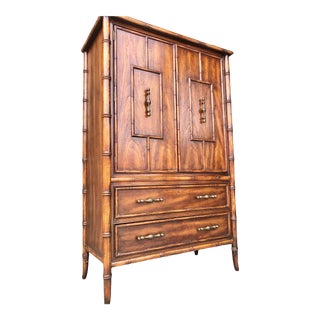 Mt. Airy Faux Bamboo Armoire For Sale
