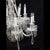 Transparent Murano glass chandelier from the early 1900s. Arrangement with ground and faceted lead crystals, tied into an...