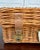 Vintage English Sirram Wicker Picnic Hamper Suitcase With Blue Interior & Plates For Sale In Los Angeles - Image 6 of 14