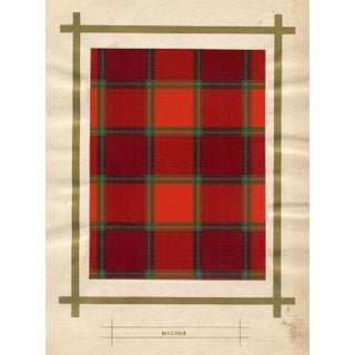 1887, Scottish Tartan Print, Macnab Clan, Original Color Lithograph For Sale