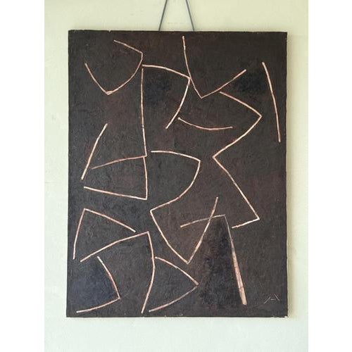 Georges Ferrato, Abstract Composition 3, Acrylic on Canvas For Sale - Image 9 of 9