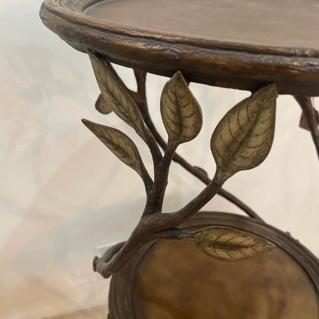 French Three-Tiered Cast Iron Stand Pedestal For Sale - Image 3 of 10