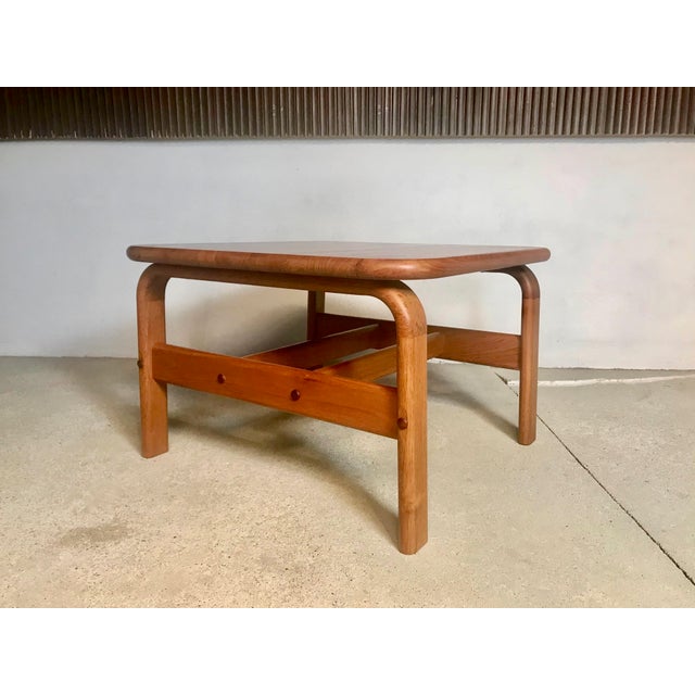 Danish Square Solid Teak Side or Coffee Table, 1960s For Sale - Image 4 of 16