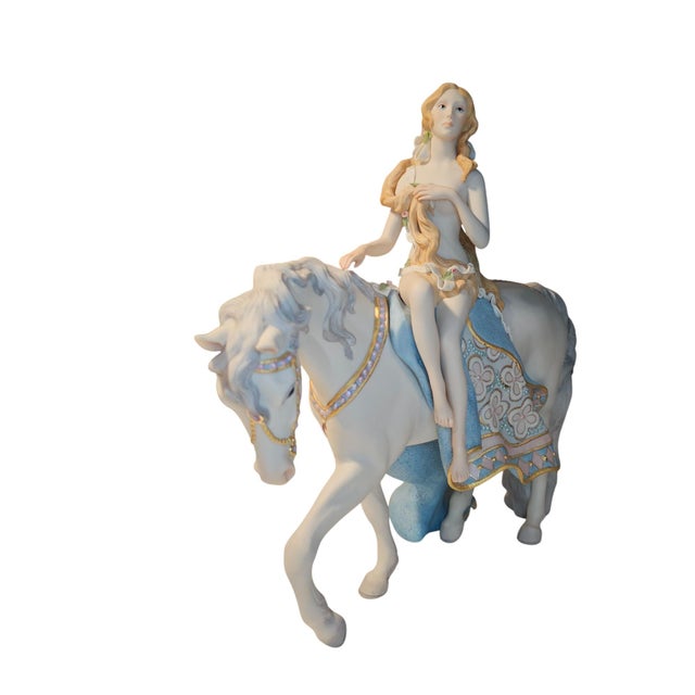 White Cybis Porcelain Lady Godiva Riding Horse Figurine by Lynn Klockner Brown Le 200 For Sale - Image 8 of 14