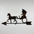A gorgeous piece of weathered antique 19th Century sheet metal primitive salvaged Sheet Metal weathervane of horse,...