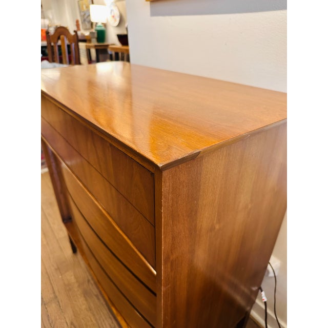 Vintage Mid Century Modern Dixie Tall Boy Dresser Storage For Sale - Image 11 of 12