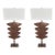 Arteriors Modern Tall Aged Copper Sculptural Table Lamps For Sale