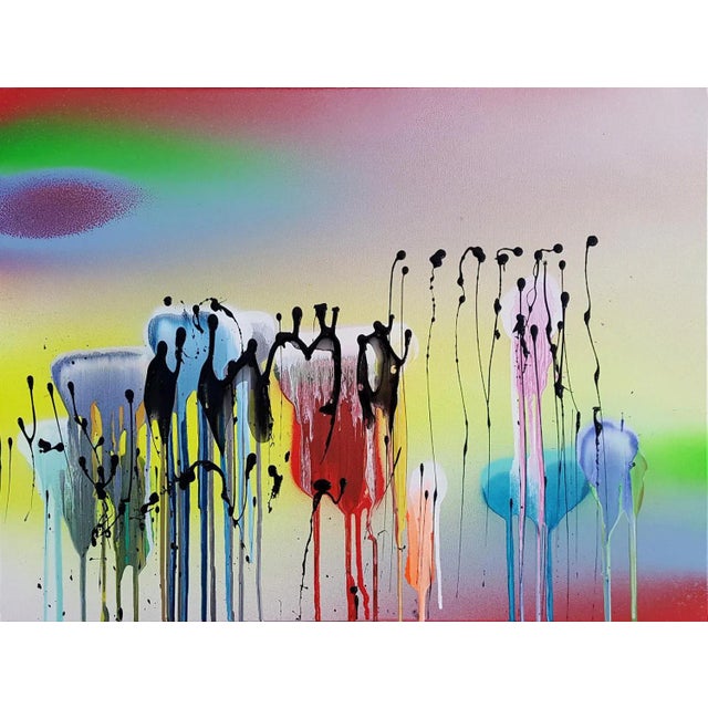 Polymer and spray paint on canvas supported by polycarbonate & canvas key frame Unique & hand signed work Gérard Pairé is...