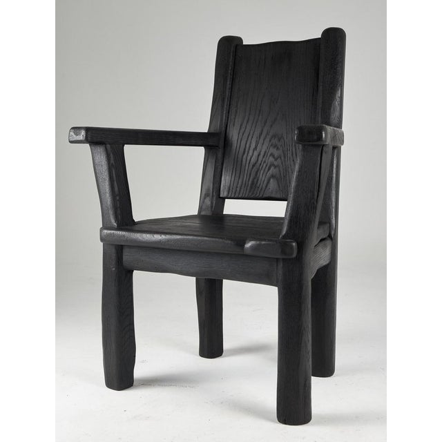 Contemporary Massive Oak Armchair by Logniture For Sale - Image 3 of 13