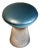 Silver Stool in Rolex Green Leather by Warren Platner for Knoll, 1960s For Sale