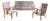 Mid-20th Century Seating Group with curved Armrests For Sale