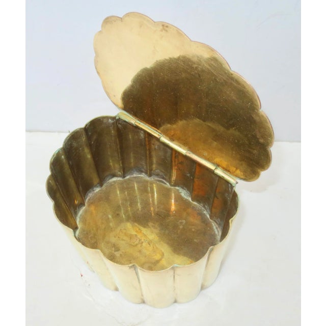Metal Brass Mid-Century Table Box For Sale - Image 7 of 8