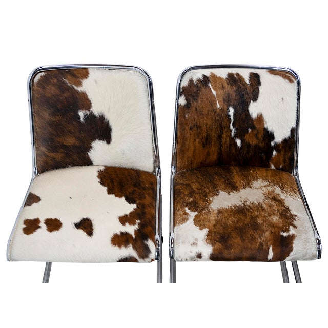 Brown Mid-Century Modern Italian Dining Chairs by Claudio Salocchi, 1960s, Set of 4 For Sale - Image 8 of 11