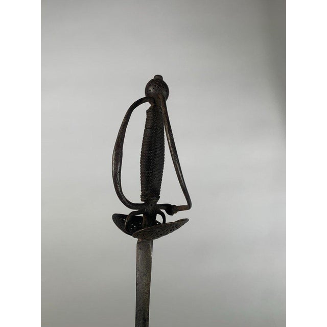 Early 18th Century Court Sword with Multiple Branches in Openwork Iron For Sale - Image 9 of 11