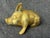 Vintage Solid Brass Lounging Pig Figure For Sale - Image 4 of 15