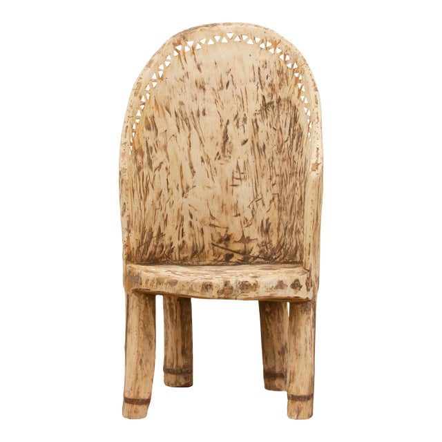 Tribal Bleached Wood Naga Chair Chairish
