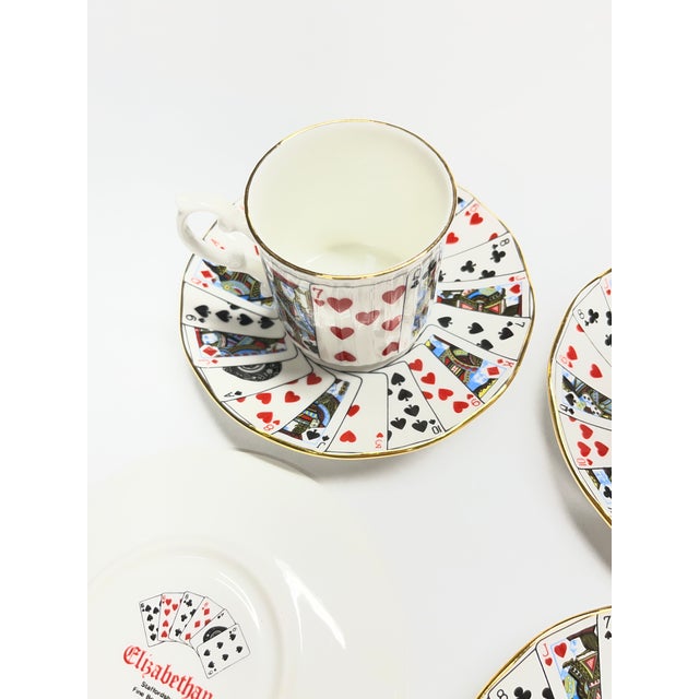 Staffordshire Vintage Staffordshire Demitasse Cup and Saucer - Set of 8 For Sale - Image 4 of 7