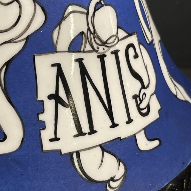 Spanish Porcelain Anis Bottle from So Re Da, 1950s For Sale - Image 9 of 14
