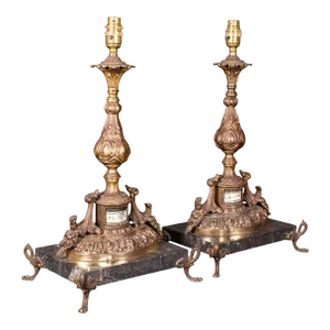 1910's Pair of Antique Lamp Bases