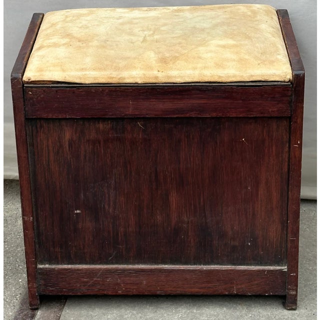 1920s Antique Piano Stool with Storage, 1920s For Sale - Image 5 of 11