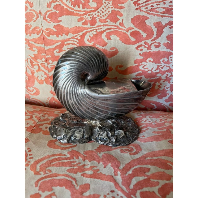 Silver Silver Plate Nautilus Spoon Warmer For Sale - Image 8 of 10