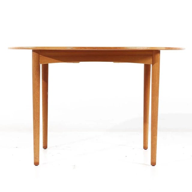 Mid 20th Century William Watting Style Mid Century Danish Teak Expanding Dining Table With 2 Leaves For Sale - Image 5 of 12