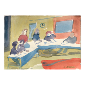 Vintage Classroom Figurative by Les Anderson