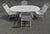 American 1970s Beautiful Wrought Iron Woodard Patio Set Table & 4 Chairs, Attributed For Sale - Image 3 of 12